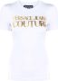 Versace Jeans Couture Witte Crewneck T-shirts en Polos met Logo Print White Dames - Thumbnail 1