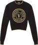 Versace Jeans Couture Zwarte wollen trui met Maxi Logo Black Dames - Thumbnail 1