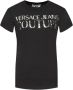 Versace Jeans Couture Zwart dames T-shirt met logo Black Dames - Thumbnail 1