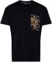 Versace Jeans Couture T-shirt girocollo con tasca e logo stampato uomo 73Gah6R0-Js099 Nero Oro Zwart Heren - Thumbnail 1