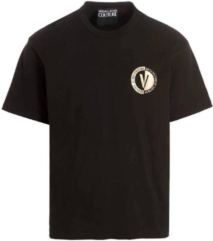 Versace Jeans Couture Zwarte T-shirt en Polo Collectie Black Heren