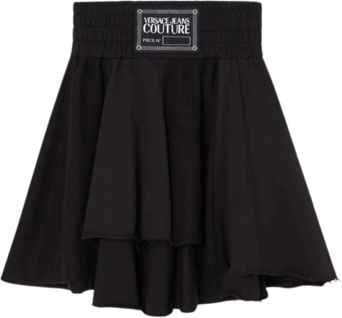 Versace Jeans Couture Korte rok met elastische taille Black Dames
