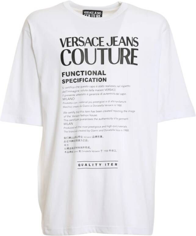 Versace Jeans Couture Korte Mouw T-shirt White Heren
