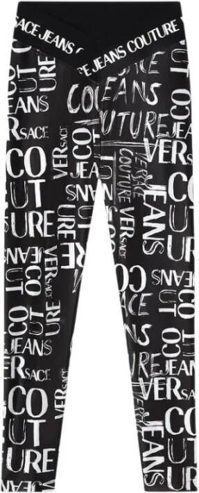 Versace Jeans Couture Legging Doodle Logo Zwart Dames