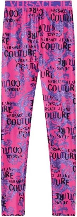 Versace Jeans Couture Legging print logo Roze Dames