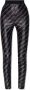 Versace Jeans Couture Signature Skinny Fit Lycra Print Logo Jegging Zwart Dames - Thumbnail 1