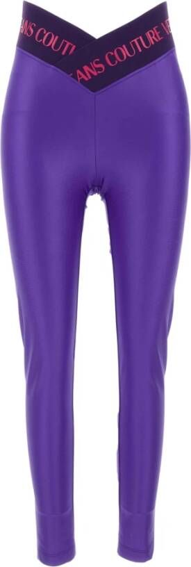 Versace Jeans Couture Trendy Leggings Purple Dames