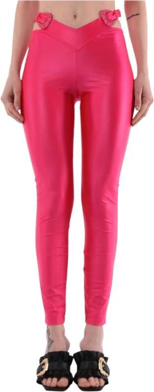 Versace Jeans Couture Barokgesp Leggings Pink Dames