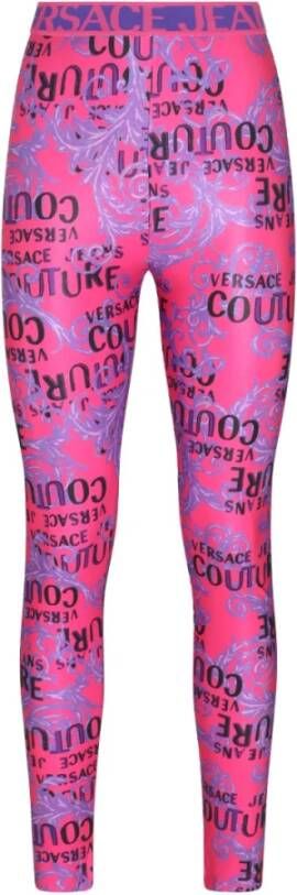 Versace Jeans Couture Leggings met een patroon Roze Dames
