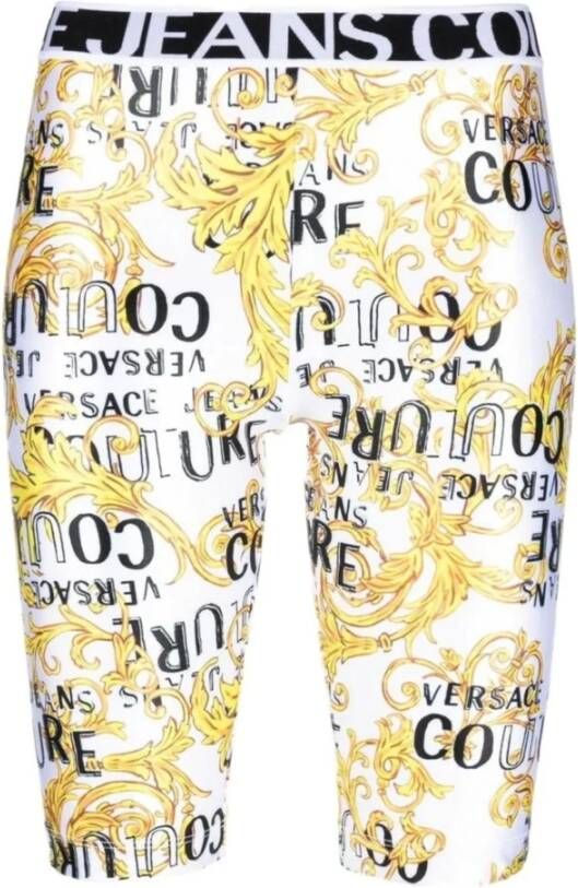 Versace Jeans Couture Stijlvolle leggings voor modebewuste vrouwen White Dames