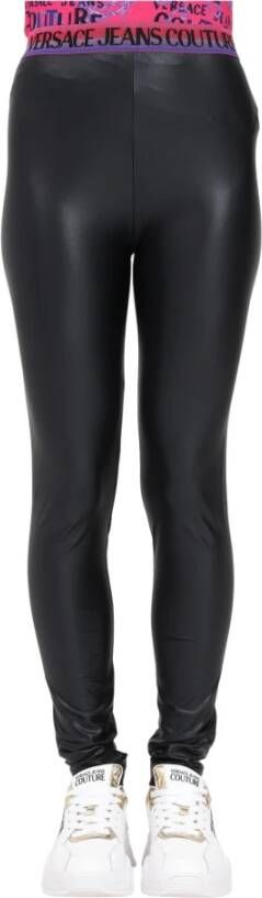 Versace Jeans Couture Zwarte Leggings Black Dames