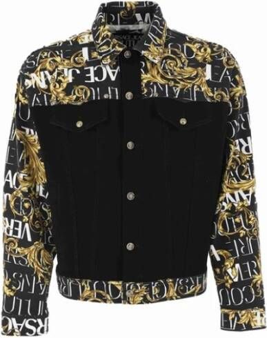 Versace Jeans Couture Lichte jas met afdrukken Zwart Heren