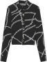 Versace Jeans Couture Zwarte Ketting Elegante Lichtgewicht Damesjas Black Dames - Thumbnail 1