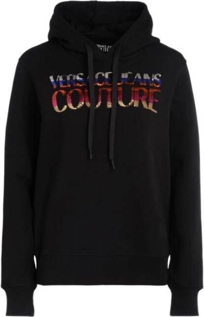 Versace Jeans Couture Logo 71dp308 sweatshirts Zwart Dames