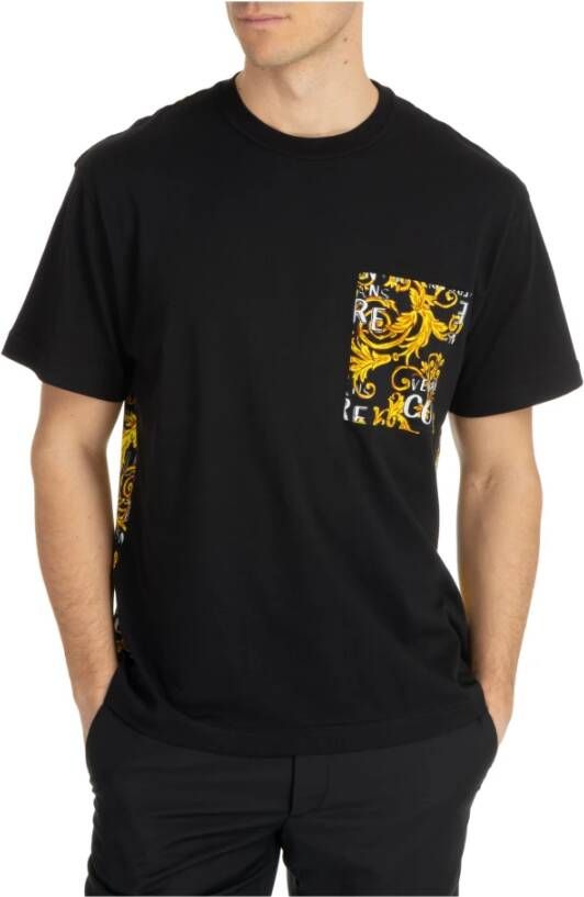 Versace Jeans Couture T-shirts and Polos Black Zwart Heren