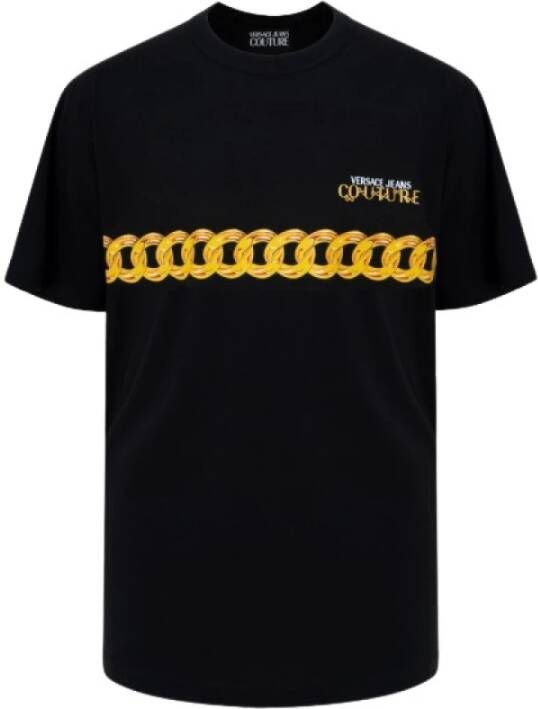 Versace Jeans Couture Logo Chain T-Shirt Heren Zwart Heren
