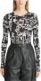 Versace Jeans Couture Zwarte Body Top Versterking van de Vrouwelijke Silhouet Black Dames - Thumbnail 1