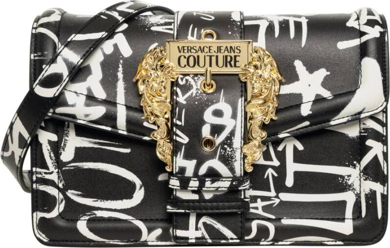 Versace Jeans Couture Logo Graffiti Crossbody bag Zwart Dames