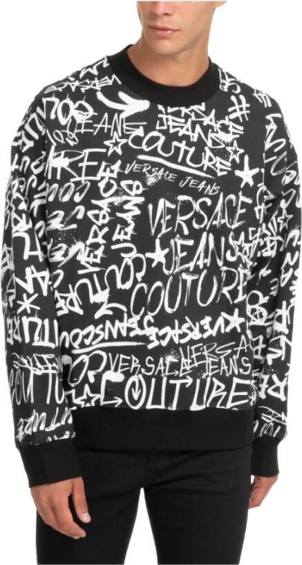 Versace Jeans Couture Logo Multikleur Sweatshirt Zwart Heren
