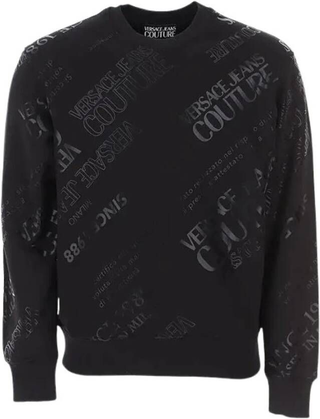 Versace Jeans Couture Logo print crewek sweatshirt Zwart Heren