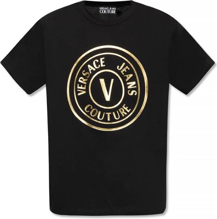 Versace Jeans Couture Logo T-shirt Zwart Heren