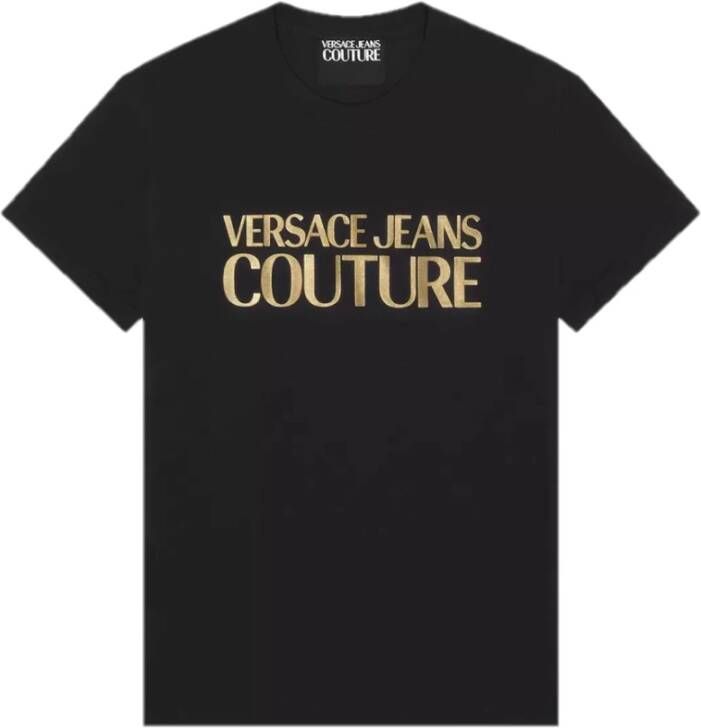 Versace Jeans Couture Logo T-shirt zwart 74Gaht01 Cj00T G89 Zwart Heren