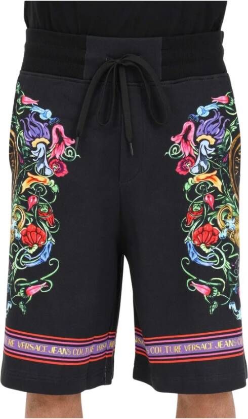 Versace Jeans Couture Shorts met Bloemenprint en Logo Multicolor Heren