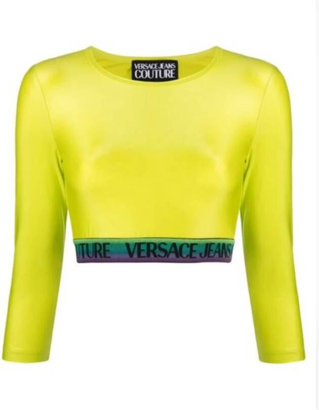 Versace Jeans Couture Stijlvolle longsleeve top voor vrouwen Green Dames