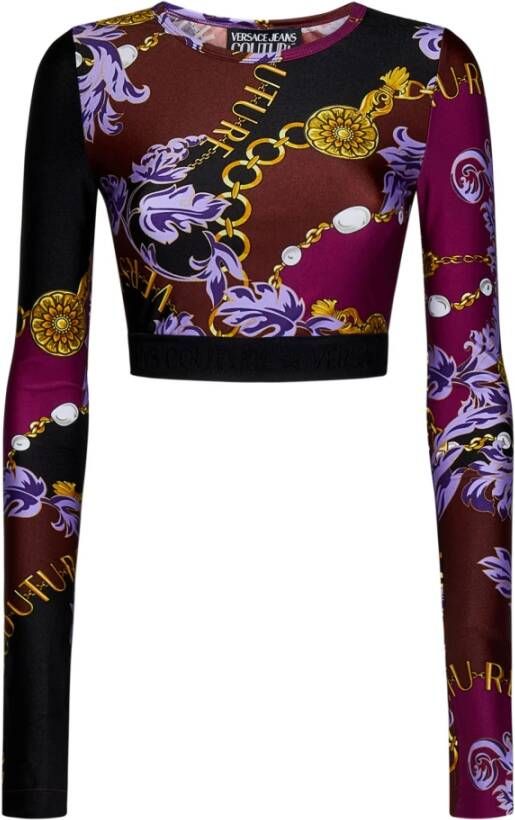 Versace Jeans Couture Long Sleeve Tops Paars Dames