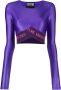 Versace Jeans Couture Long Sleeve Tops Purple Dames - Thumbnail 2