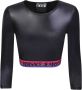 Versace Jeans Couture Logo-Trim Longsleeve Top Black Dames - Thumbnail 1