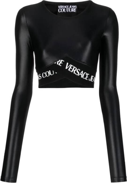 Versace Jeans Couture Zwarte Sweaters voor Heren Black Dames