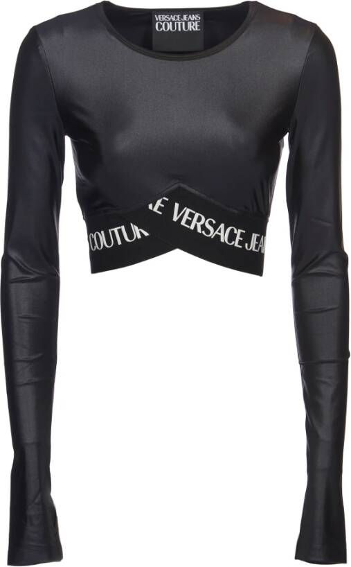 Versace Jeans Couture Upgrade je garderobe met stijlvolle longsleeve Black Dames