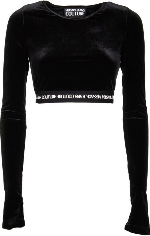 Versace Jeans Couture Long Sleeve Training Tops Zwart Dames