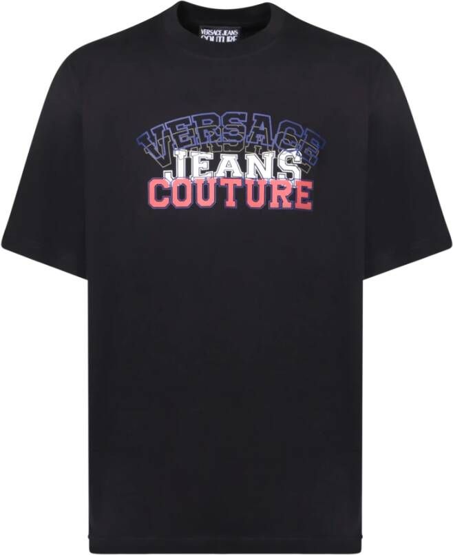 Versace Jeans Couture Luxe Zwart T-Shirt voor Heren Zwart Heren