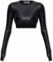 Versace Jeans Couture Zwarte T-shirts en Polos met 98% Katoen Black Dames - Thumbnail 1
