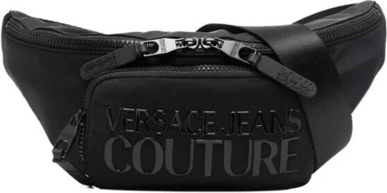 Versace Jeans Couture Men Bags Belt Bag Black Ss23 Zwart Heren