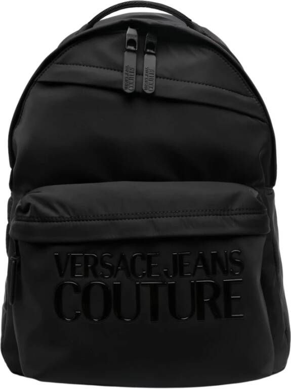 Versace Jeans Couture Men Bags Bucket Bag Backpack Black Ss23 Zwart Heren