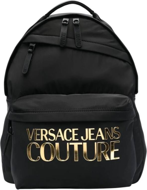 Versace Jeans Couture Men Bags Bucket Bag Backpack Black Ss23 Zwart Heren