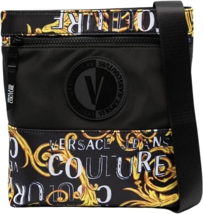 Versace Jeans Couture Men Bags Shoulder Bag Black Ss23 Zwart Heren