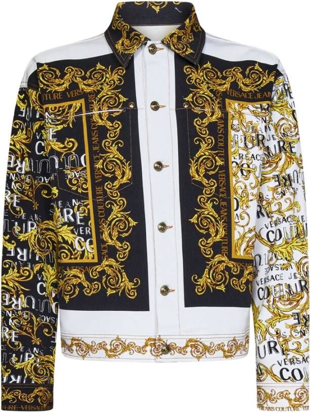 Versace Jeans Couture Men Clothing Jackets Coats White Ss23 Wit Heren