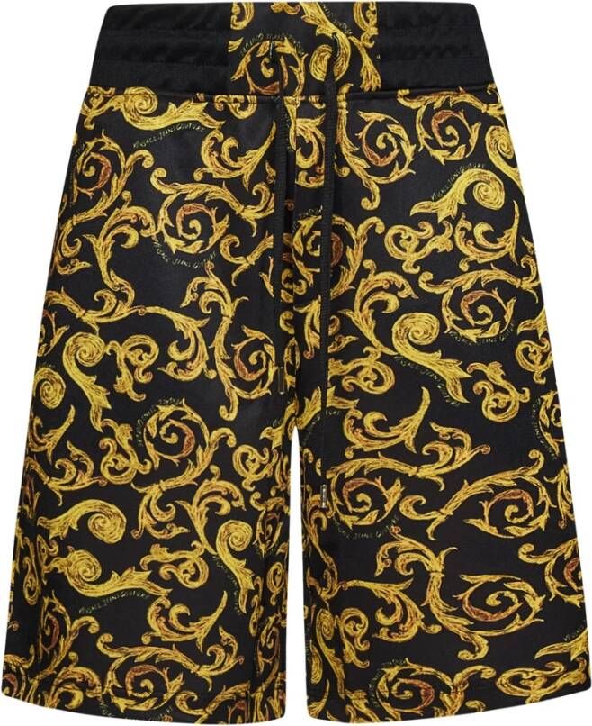 Versace Jeans Couture Men Clothing Shorts Black Ss23 Zwart Heren