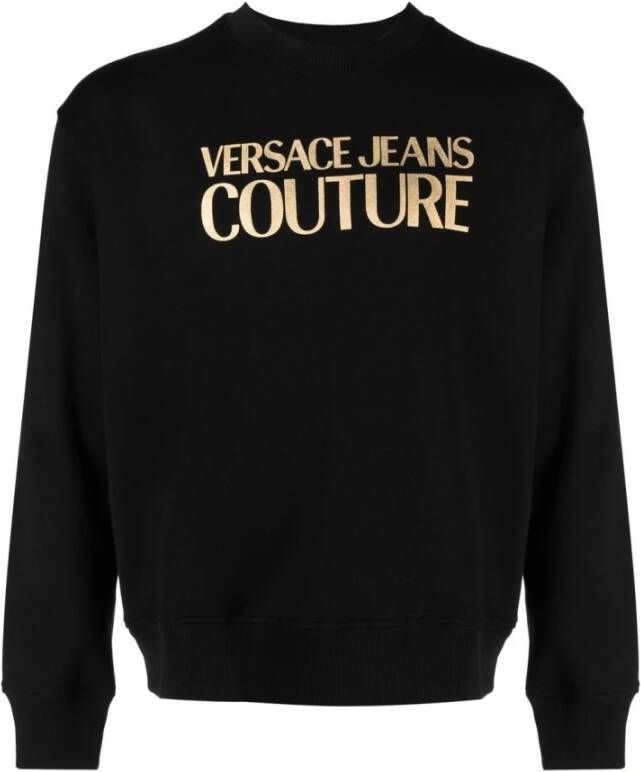 Versace Jeans Couture Men Clothing Sweatshirts Black Ss23 Zwart Heren