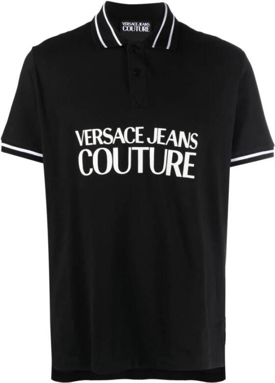 Versace Jeans Couture Men Clothing T-Shirts Polos Black Ss23 Zwart Heren