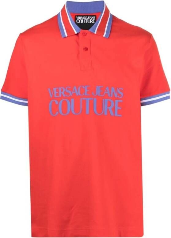 Versace Jeans Couture Men39 Clothing T-Shirts ; Polos Red Ss23 Rood Heren