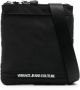 Versace Jeans Couture Gecoate Canvas Schoudertas Versace Jeans Black Heren - Thumbnail 1