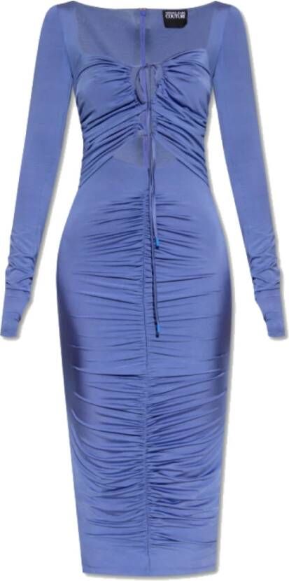 Versace Jeans Couture Midi Dresses Blauw Dames