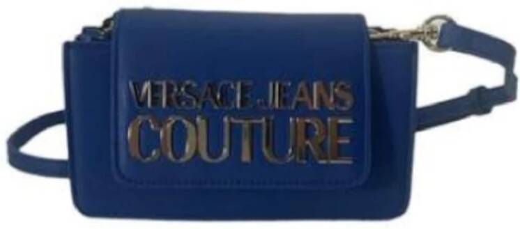 Versace Jeans Couture Blauwe Mini Schoudertas met Verstelbare Band Blue Dames