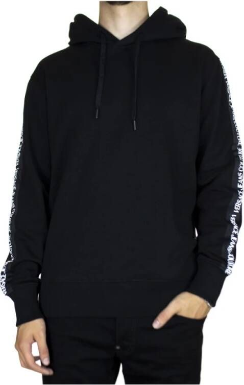 Versace Jeans Couture Mix Logo Tape Hoodie Zwart Heren