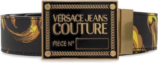 Versace Jeans Couture Omkeerbare riem met Garland-motief Black Heren